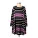 Altar'd State Casual Dress: Purple Stripes Dresses - Women's Size Medium