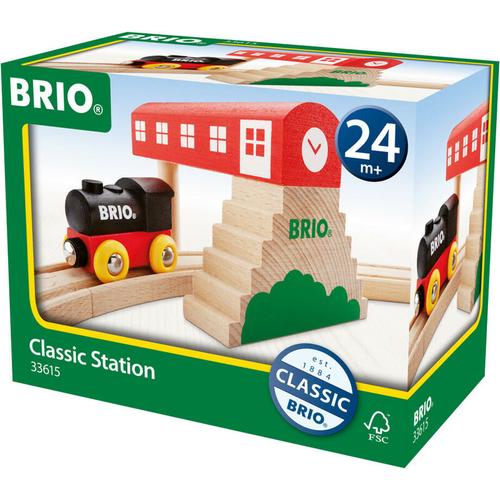 BRIO Classic Bahnhof, Holzeisenbahn, Eisenbahn, Holzspielzeug, Holz Spielzeug, 33615