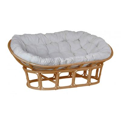 MiaMöbel Rattansofa 'Papasan' honig 100% Baumwolle, Rattan Modern