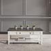 Allyson Park Wirebrushed White & Charcoal Rectangular Cocktail Table