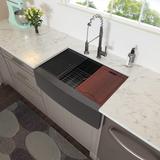 33" L X 22" W Stainless Steel Farmhouse Kitchen Sink with Accessories