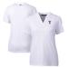 Women's Cutter & Buck White Texas Rangers DryTec Forge Stretch V-Neck Blade Top