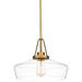 Haven 1-Light Aged Brass Pendant