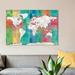East Urban Home 'Color My World' Graphic Art Print on Wrapped Canvas Canvas/Metal in Blue/Green/White | 40 H x 60 W x 1.5 D in | Wayfair