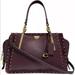 Coach Bags | Coach Border Rivets Mixed 35617 Leather Dreamer Oxblood/Gold Satchel | Color: Gold/Purple | Size: Os