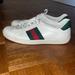 Gucci Shoes | Gucci Ace Leather Sneaker Us Men’s 10.5 | Color: Green/White | Size: 10.5