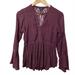 American Eagle Outfitters Tops | American Eagle Burgundy Top | Color: Purple/Red | Size: S