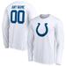 Men's Fanatics Branded White Indianapolis Colts Team Authentic Logo Personalized Name & Number Long Sleeve T-Shirt