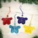 The Holiday Aisle® 4 Piece Ornament Set Glass, Cotton in Blue/Red/Yellow | 3 H x 3.1 W x 0.4 D in | Wayfair 738ACA1EB6CD48C8A6268928915DCA22