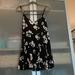 Brandy Melville Dresses | Brandy Melville Adjustable Spaghetti Strap Flower Mini Dress | Color: Black/White | Size: One Size