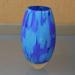Orren Ellis Wilver Blue/Purple 11" Indoor/Outdoor Glass Table Vase Glass in Blue/Indigo | 11 H x 5.5 W x 4.3 D in | Wayfair