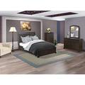 Lark Manor™ Alessondra 4 Piece Bed Set w/ Drawers in Wire Brushed Walnut Finish w/ Bed, Dresser, Mirror, Chest Wood in Brown | Wayfair