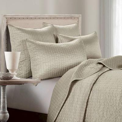 Satin Channel Mini Quilt Set Light Taupe, Twin, Light Taupe