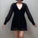 Free People Dresses | Free People Black Lace Mini Dress Size 6 | Color: Black | Size: 6