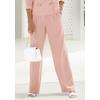 Palazzohose LASCANA, Damen, Gr. 36, N-Gr, rosa (rosé), Stoff, Obermaterial: 64% Polyester, 32% Viskose, 4% Elasthan, unifarben, modisch, figurumspielend lang, Hosen, im Business-Look, elegante Anzughose mit Taschen, Topseller