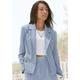 Kurzblazer LASCANA Gr. 44, blau (hellblau) Damen Blazer Bestseller