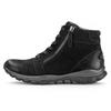 Schnürboots GABOR ROLLINGSOFT, Damen, Gr. 41, schwarz (schwarz, used), Nubukleder, sportlich, Schuhe, Keilabsatz, Komfortboots mit profilierter Gummilaufsohle