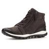 Schnürboots GABOR ROLLINGSOFT, Damen, Gr. 41, grau (dunkelgrau, used), Nubukleder, sportlich, Schuhe, Keilabsatz, Komfortboots mit profilierter Gummilaufsohle