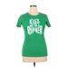 Next Level Apparel Short Sleeve T-Shirt: Green Graphic Tops - Women's Size X-Large