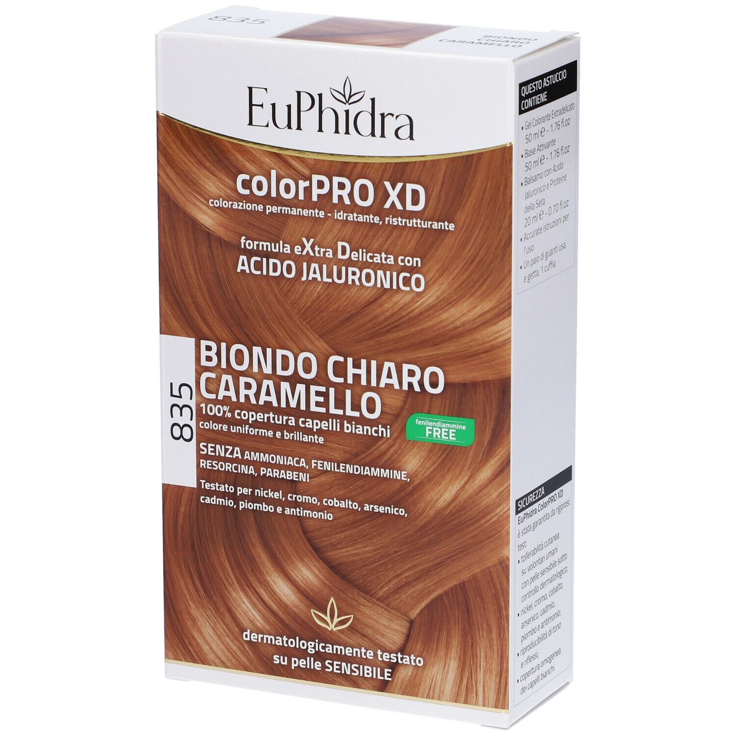 Euphidra ColorPRO XD Biondo Chiaro Caramello 835 50 ml Tintura