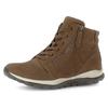 Schnürboots GABOR ROLLINGSOFT, Damen, Gr. 41, braun (braun, used), Nubukleder, sportlich, Schuhe, Keilabsatz, Komfortboots mit profilierter Gummilaufsohle
