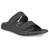 Pantolette ECCO "COZMO W", Damen, Gr. 39, schwarz, Leder, sportlich, Schuhe, Sommerschuh, Schlappen mit zwei Klettverschlussriemen
