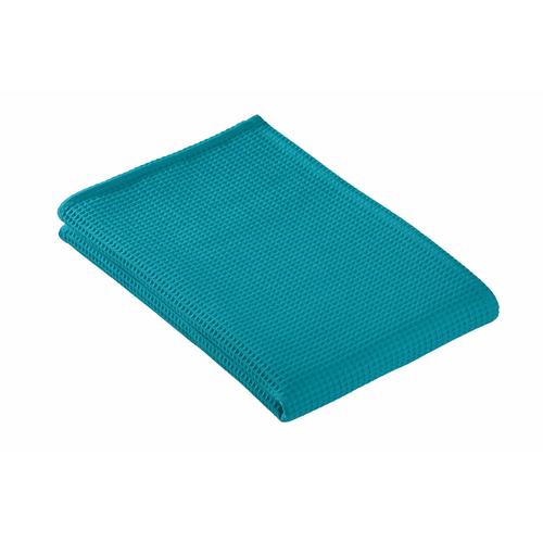 „Saunatuch VOSSEN „“Rom““ Handtücher (Packung) Gr. B/L: 80 cm x 220 cm (1 St.), blau (petrol) Saunatücher mit Waffel Design“