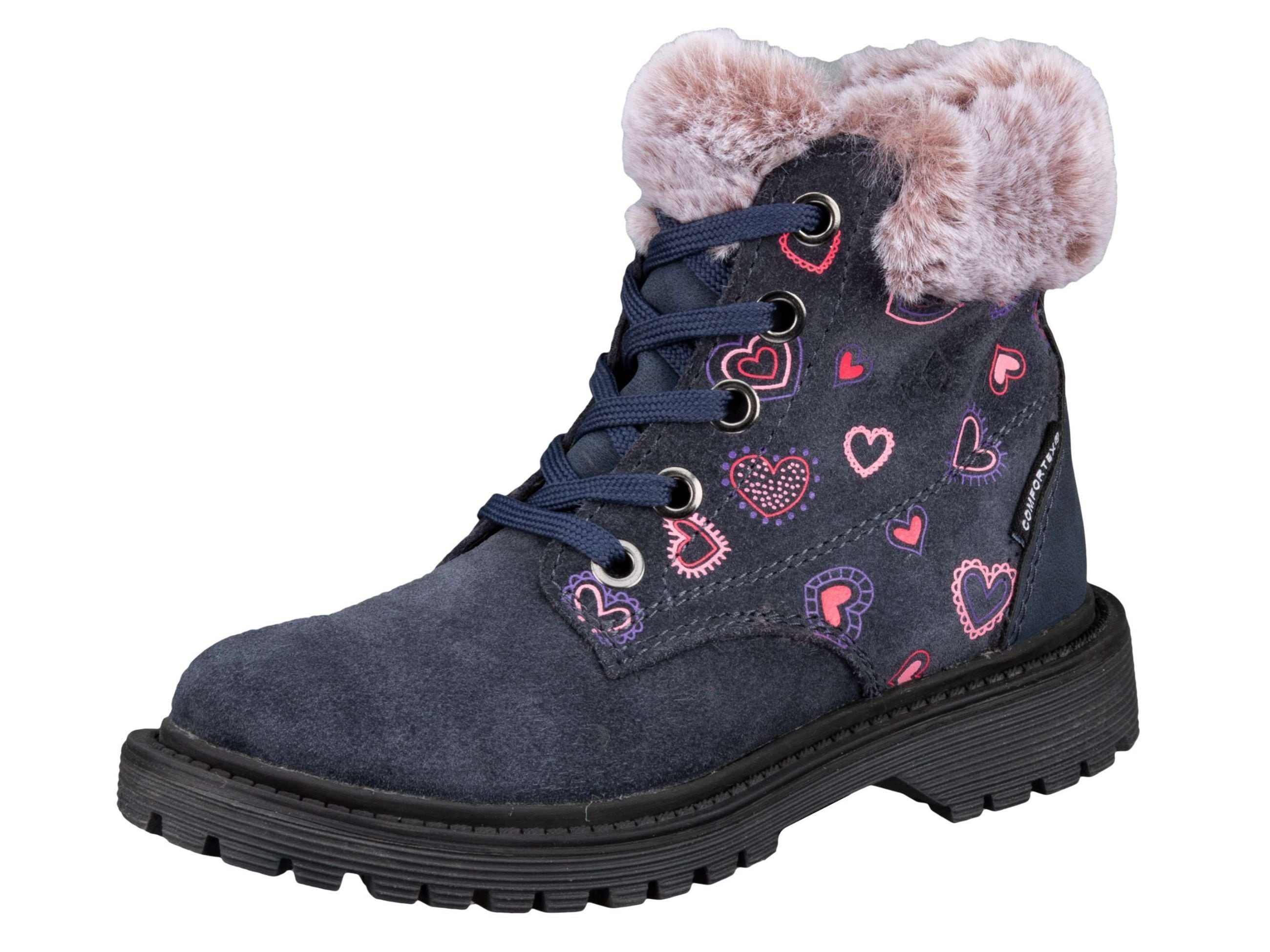Stiefel LICO "Trendstiefel Asha", Gr. 27, blau, Veloursleder, Schuhe Image