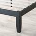 Red Barrel Studio® Travie Solid Wood Platform Bed Metal in Gray/Black/Brown | 37 H x 74.5 D in | Wayfair 32892F2F999247A7B0A1BB7C2918BD30
