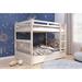 Viv + Rae™ Beckford Full Over Full Solid Wood Standard Bunk Bed w/ Trundle Wood in Gray | 63.75 H x 54.5 W x 78.5 D in | Wayfair