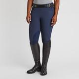 Hadley Mid - Rise Side Zip Breeches by SmartPak - Knee Patch - 34R - Navy - Smartpak