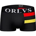 ORLVS-Boxer en coton doux pour homme sous-vêtement sexy long en poudre 3D