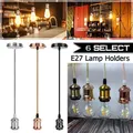 INDA-Support de lampe vintage en métal et fer avec fil luminaire de plafond suspension ampoule