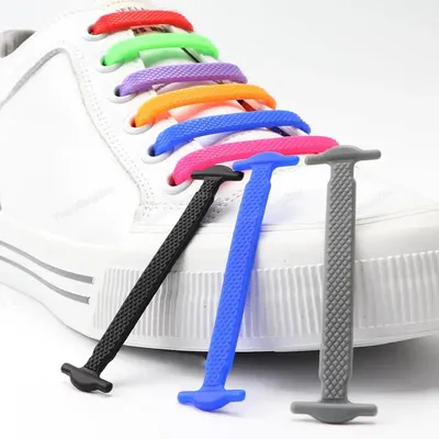 Lacets en Silicone pour chaussures lacets élastiques pour chaussures baskets en caoutchouc pour