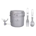 Ensemble de casseroles et tasses en titane Voyage Camping sans limite Pot de cuisine en plein