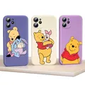 Coque souple en silicone liquide Winnie l'Ourson pour Apple IPhone coque de téléphone 15 14 13