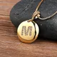 Collier pendentif 26 lettres pour femme et fille mignon couleur or cuivre Zircon collier rond