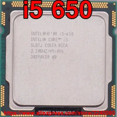 Processeur Intel Core i5 650 Quad Core 3.2GHz 4M Cache 65W i5-650 LGA1156 Original pour