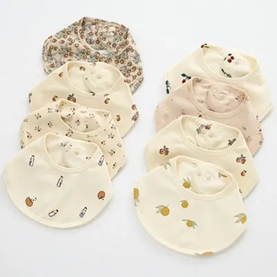 Bavoirs d'alimentation en coton Double couche pour bébé écharpe en tissu de salive pour nouveau-né