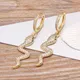 Boucles d'oreilles de couleur or en forme de serpent pour femmes bijoux de luxe de qualité