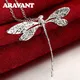 Aravant-Colliers libellule en argent 925 pour femmes bijoux fantaisie cadeaux
