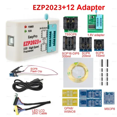 Ensemble complet de programmeur USB éventuelles I d'origine EZP2023 prend en charge 12