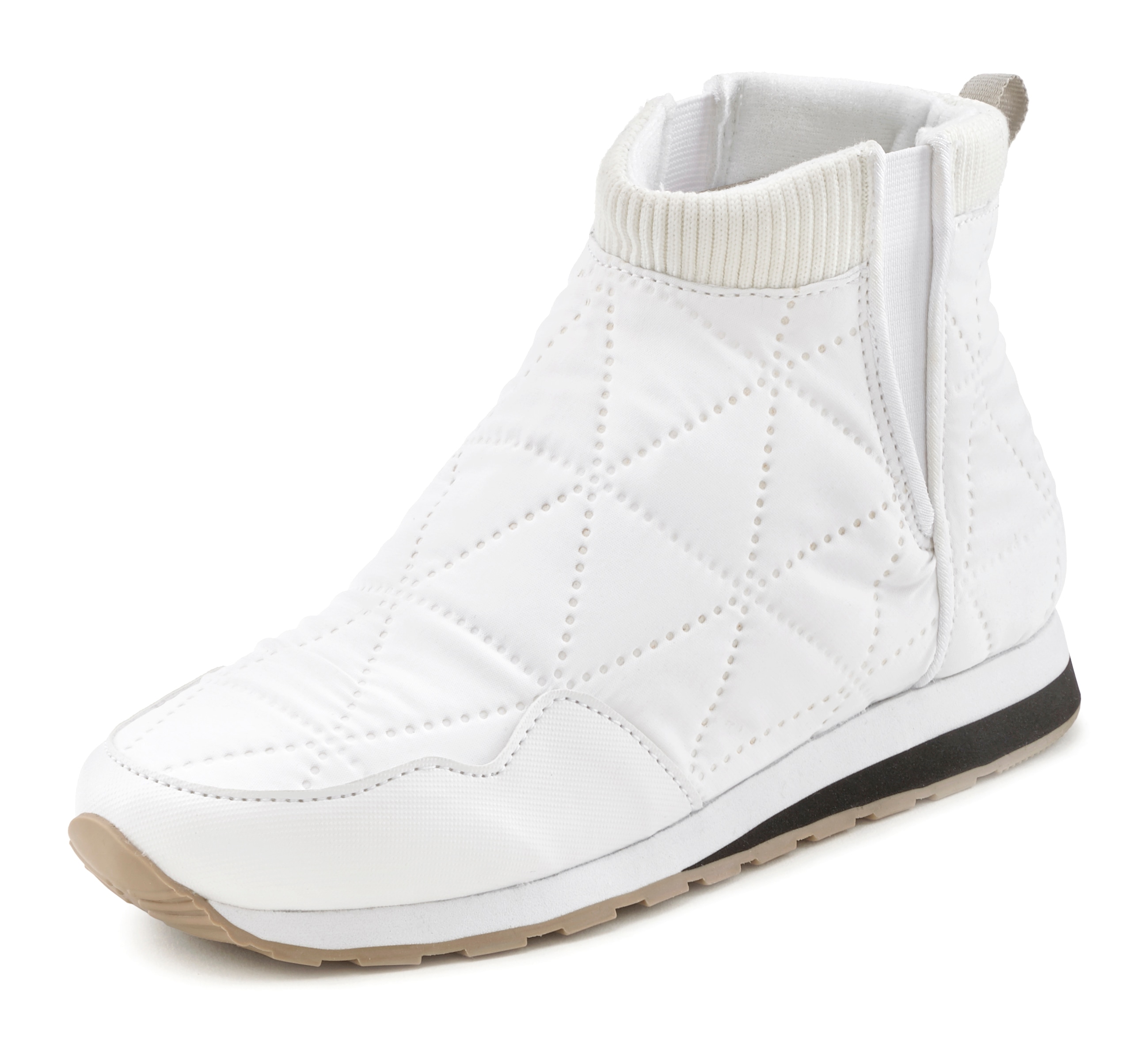 Winterstiefelette VIVANCE, Damen, Gr. 42, weiß, Obermaterial: 50% Lederimitat, 50% Nylon. Futter: 100% Textilmaterial. Decksohle: 100% Textilmaterial. Laufsohle: 100% Synthetik, unifarben, Schuhe, in modischer Stepp-Optik, Ankle Stiefeletten,...