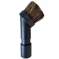 Brosse ronde en poils de cheval de 2.5cm de long + adaptateur d'abrasion pour aspirateur outil