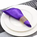 Serviettes de Table carrées en Satin 10 pièces 30x30cm mouchoir pour mariages fêtes événements