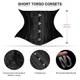 Corset gothique pour le torse court amincissant gaine du ventre sablier entraîneur de taille