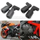 Glissières de cadre de moto sans coupe protection contre les chutes noir carbone Honda CBR600RR