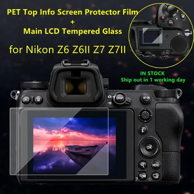 Nikon – protecteur d'écran auto-adhésif pour appareil photo 2 pièces pour Z6 Z6II Z7 Z7II verre