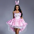 Umorden-Costume de lapin sexy pour femme smoking pour fille robe de soirée club Halloween grande