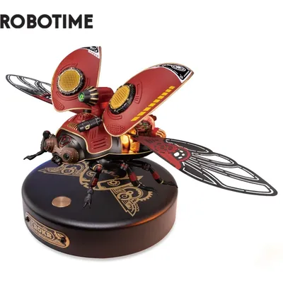 Robotime – Puzzle 3D Rokr Scout coccinelle MI02 ABS en métal Style Punk cadeau pour garçons